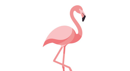 Minimalist flamingo illustration conveying exoticism and tropical vibes elegantly perfect for © Matcha