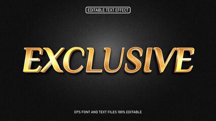 Exclusive gold style text effect editable