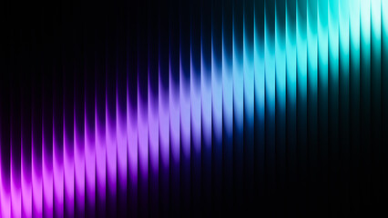 Abstract wave pattern with vibrant colors transitioning from purple to blue, creating a visually striking effect that captivates the viewers attention and inspires creativity © Muin