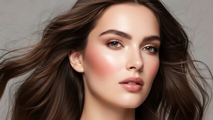 Naklejka premium Natural Flow Cosmetic Portrait