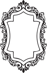 vintage frame with floral ornament