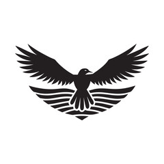 Obraz premium Palm Beach Majestic Eagle Bird Silhouette Artwork