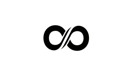Minimalist Black and White Infinity Symbol Design for Endless Possibilities and Connections