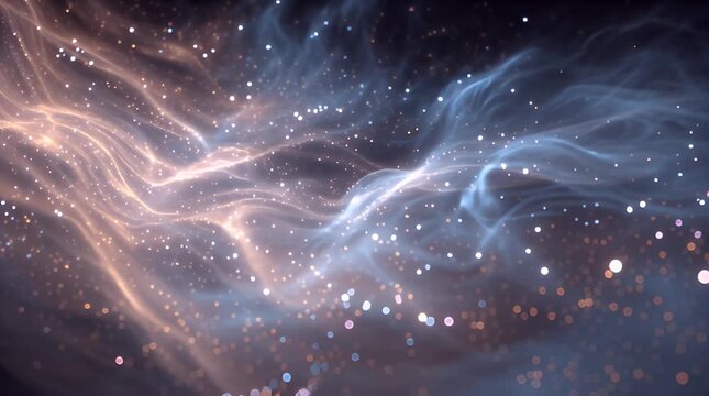 Shimmering Cosmic Dust Clusters Forming Abstract Celestial Maps