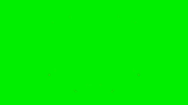 Fire energy wave vfx on green screen background