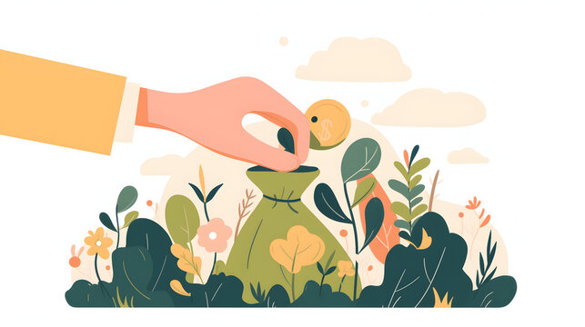 chibi person receiving microfinance support