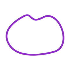 Abstract purple shape against a solid black background representing simplicity and modern design