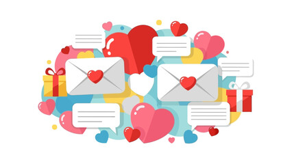 Valentines Day Envelope Heart Love Messages.