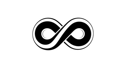 Minimalist infinity symbol design for graphic design and creative art projects