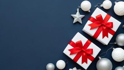 Scattered white snowflake ornament on a bright white background