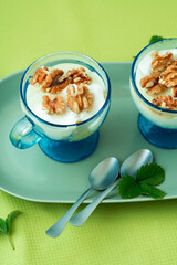 Dessert Semifreddo with Walnuts and Honey