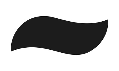 Twisted Rectangle Long Leaf Silhouette Icon