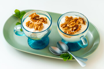 Dessert Semifreddo with Walnuts and Honey