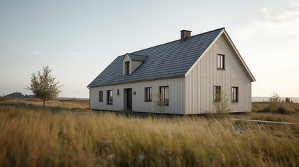 Modern Scandinavian Country House in Open Meadow