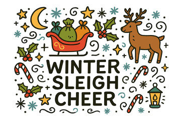 Fototapeta premium Winter Sleigh Cheer.