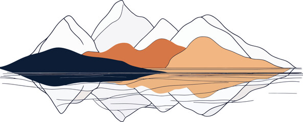 A single unbroken line is utilized in this minimalist artwork, set against a white backdrop, exemplifying the simplicity of line art