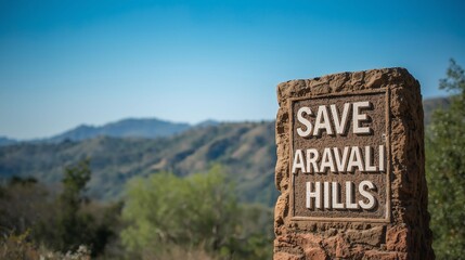 Obraz premium Save aravali hills 