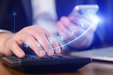 Growth in technology through data analysis and mobile communication in a business setting