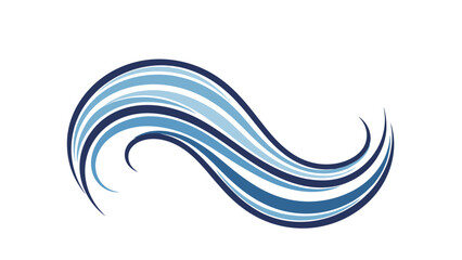 Blue Wavy Lines Abstract Design Element 4.