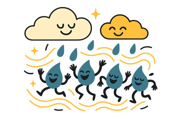 Fototapeta premium Joyful Clouds Dance.