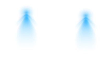 An abstract digital art piece showcasing a blue penguin shape with contrasting light and shadow effects