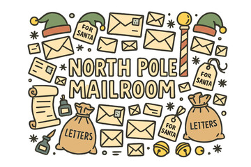 North Pole Mailroom Doodle.