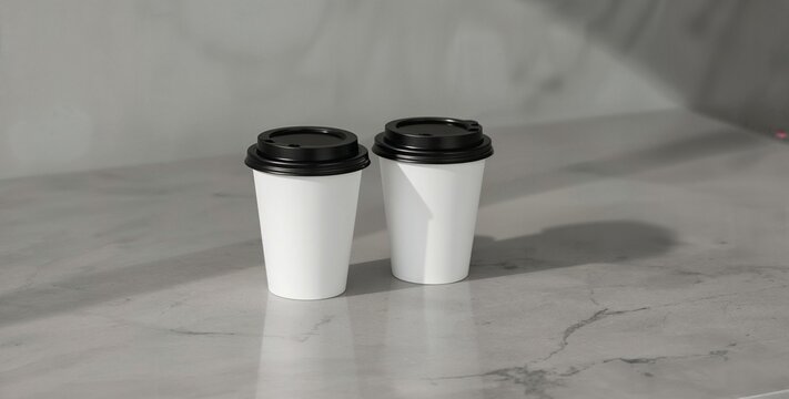 Paper Coffee Cup Mockup for Branding and Takeaway Packaging