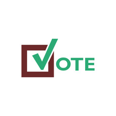Vote icon in flat style. Ballot candidate vector illustration on isolated background. Political election sign business concept.
