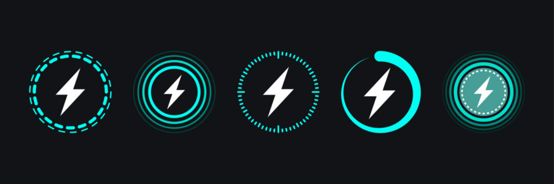 Battery charge icons set collection in flat style. Accumulator recharge vector illustration on isolated background. Electrical power sign business concept.