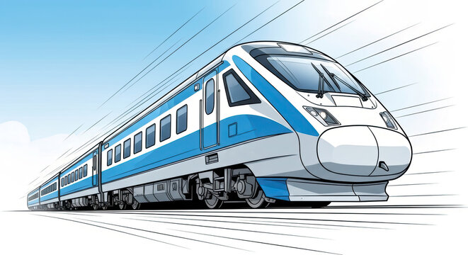 Illustrative Depiction of India's High Speed Vande Bharat Expres