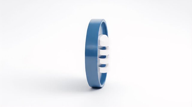 Database Icon - A Blue Circle with Stacked White Disks.