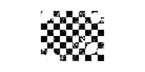 Racing flag grunge design of vector car race sport, auto rally and motocross.