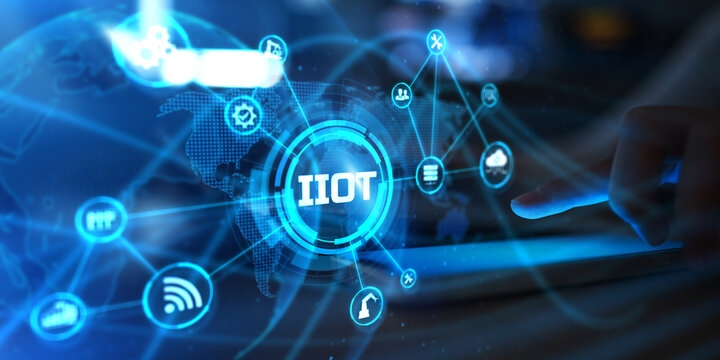 IIOT Industrial Internet of Things for Smart Industry and Global Connectivity. - Powered by Adobe