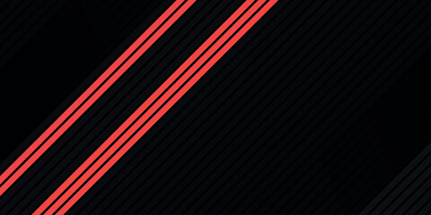 Fototapeta premium Black abstract background with luxurious and elegant gray stripes pattern. Premium horizontal red stripes texture for cover, brochure, banner, certificate, presentation, and website. EPS. 2