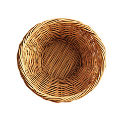 Fototapeta premium Empty wicker basket on black background