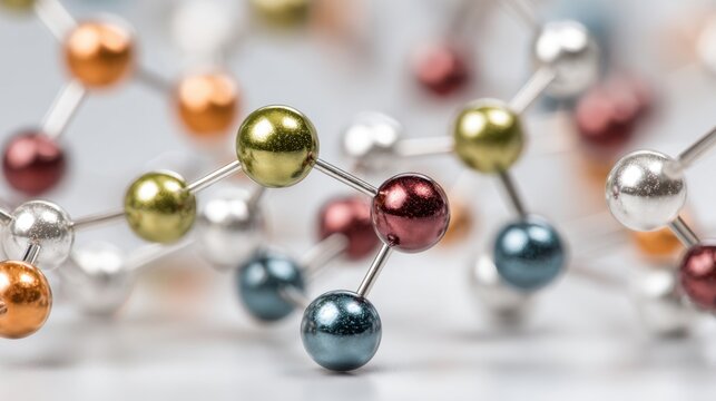 Colorful molecular structure model abstract science - Powered by Adobe