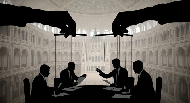 The political power of officials in behind-the-scenes negotiations, the secret mastermind controls the rulers of the world and Europe.