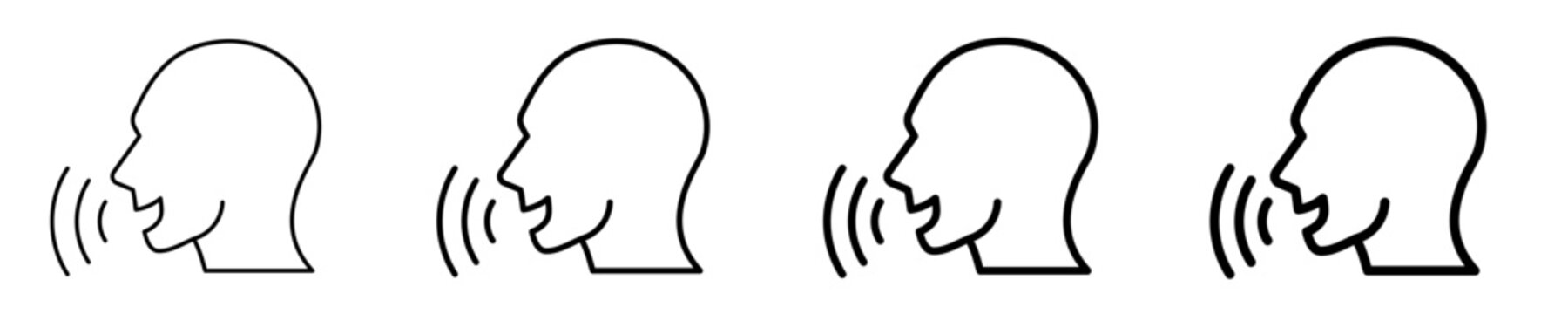 Speaking  Icon Set Different Style Collection