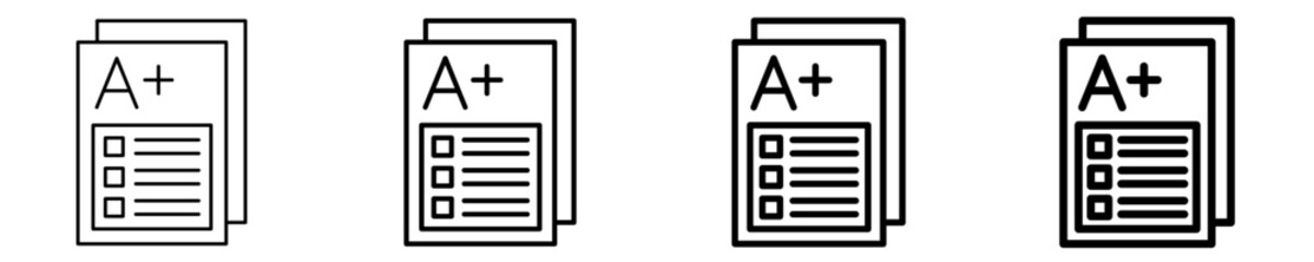 Fototapeta premium Test Result Icon Set Different Style Collection