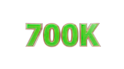 700K Number - Achievement, Milestone, Celebration