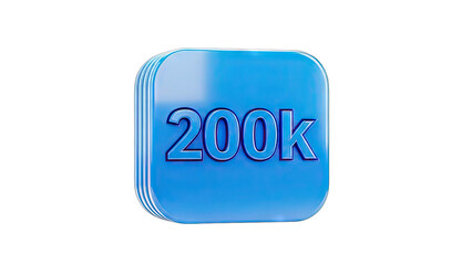 200k Followers Icon - Social Media Concept