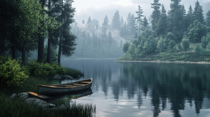 The water is calm, and the surrounding forest is quiet, allowing you to reflect deeply. What activities or thoughts would you embrace during your time by the lake?