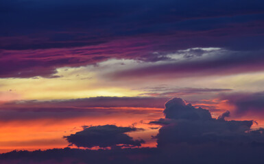 Amazing abstract sky canvas featuring warm, cool, and stunning pastel colors