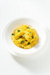 Traditional Mimosa Pasta with Egg and Sage