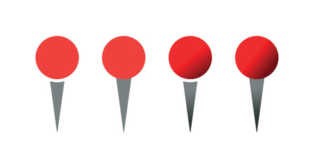 Red Navigation Marker Icons for GPS, Travel, Route Planning, Geotagging, Map Interface, Destination Pointer, Location Services, Mobile App UI, Cartography, and Wayfinding Tools