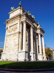Obraz premium Milan, Italy: Arco della Pace, historic arch