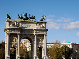 Obraz premium Milan, Italy: Arco della Pace, historic arch