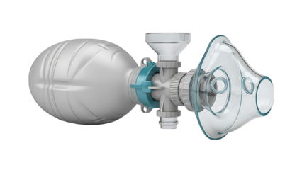 Medical Resuscitator Bag with Mask and Valve.