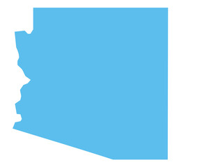 Arizona administrative borders map vector, professional design