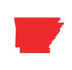 Arkansas state geographic shape vector illustration